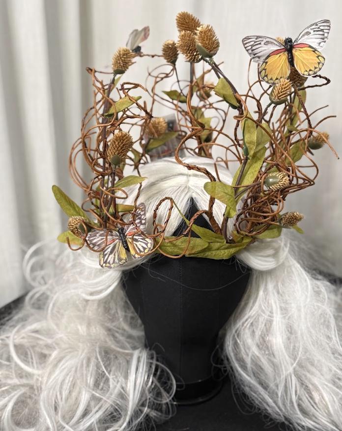 Thistlelight Crown Fascinator, Light Up Woodland Crown, Fairy Crown, Elven Headpiece, Fae Crown, Forest Headpiece, Ren Faire Crown