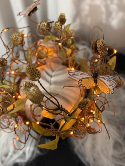 Thistlelight Crown Fascinator, Light Up Woodland Crown, Fairy Crown, Elven Headpiece, Fae Crown, Forest Headpiece, Ren Faire Crown