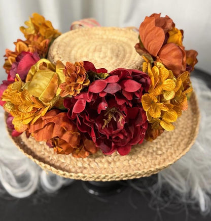 Harvest Ember Floral Garland | Tiara, Flower Crown, Elven Headpiece, Fairy-core, Ren Faire, Special Occasion Photoshoot