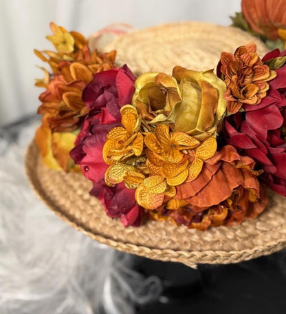 Harvest Ember Floral Garland | Tiara, Flower Crown, Elven Headpiece, Fairy-core, Ren Faire, Special Occasion Photoshoot