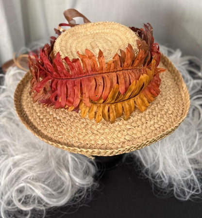 Autumn Flame Fern Garland Headpiece | Tiara, Flower Crown, Elven Headpiece, Fairy-core, Ren Faire, Special Occasion Photoshoot