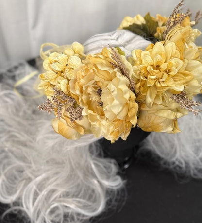 Golden Hour Floral Garland | Tiara, Flower Crown, Elven Headpiece, Fairy-core, Ren Faire, Special Occasion Photoshoot