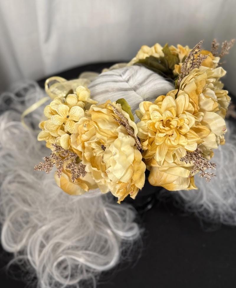 Golden Hour Floral Garland | Tiara, Flower Crown, Elven Headpiece, Fairy-core, Ren Faire, Special Occasion Photoshoot