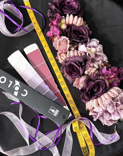 Amethyst Bloom Floral Garland | Tiara, Flower Crown, Elven Headpiece, Fairy-core, Ren Faire, Special Occasion Photoshoot