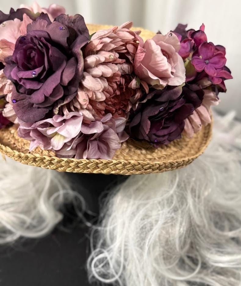 Amethyst Bloom Floral Garland | Tiara, Flower Crown, Elven Headpiece, Fairy-core, Ren Faire, Special Occasion Photoshoot