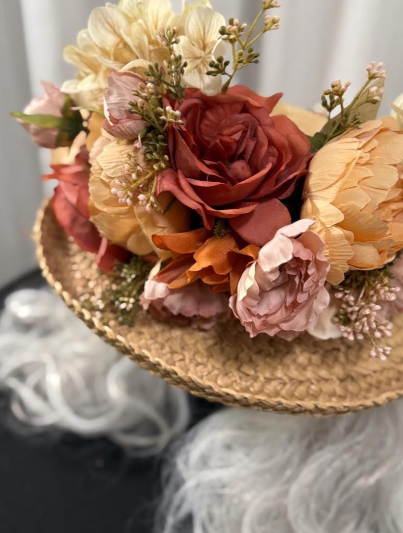 Golden Haze Floral Garland | Tiara, Flower Crown, Elven Headpiece, Fairy-core, Ren Faire, Special Occasion Photoshoot