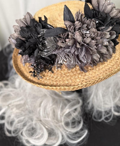 Midnight Thistle Floral Garland | Tiara, Flower Crown, Elven Headpiece, Fairy-core, Ren Faire, Special Occasion Photoshoot