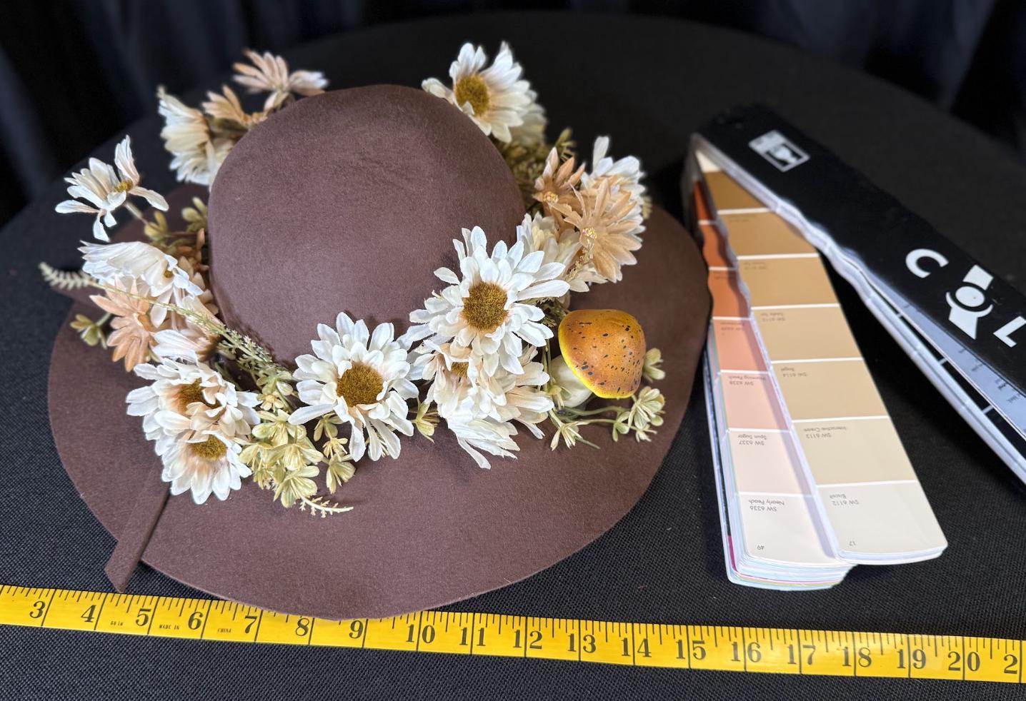 Daisy Chain Woodland Boho Hat – Mushroom Hat, Cottagecore Hat, Fairy Garden Hat, Floral Wide Brim Hat, Festival Hat