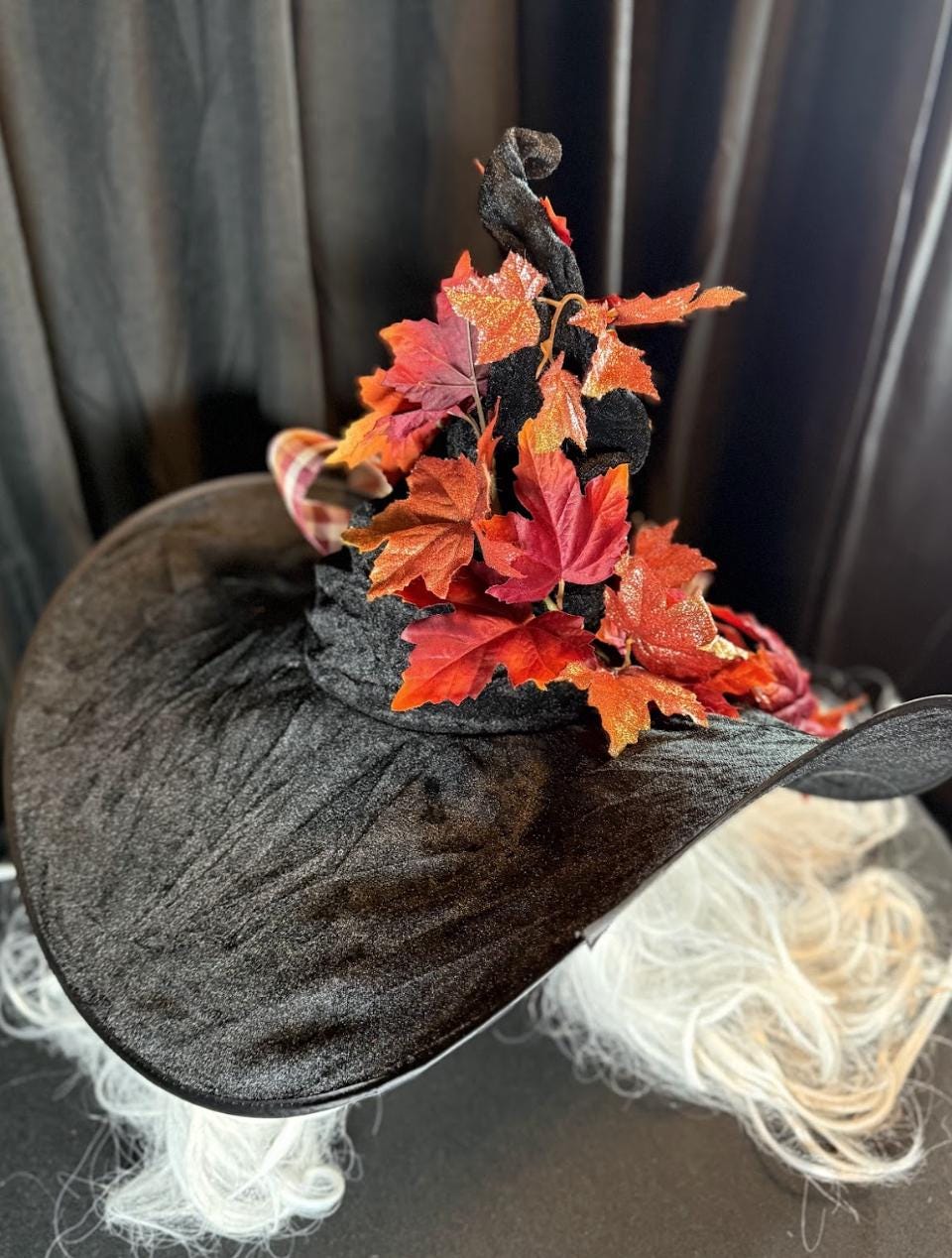 Spiced Spell Witch Hat – Embellished Autumn Witch Hat, Fall Harvest Hat, Pumpkin Witch Hat, Halloween Costume, Ren Faire, Cosplay Headpiece