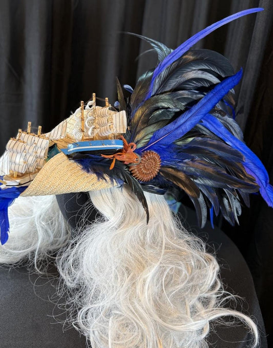 The Chase Pirate Hat – Kraken Battle Hat, Storytelling Costume Hat, LARP Headpiece, Renaissance Faire Pirate, Theatrical Headwear