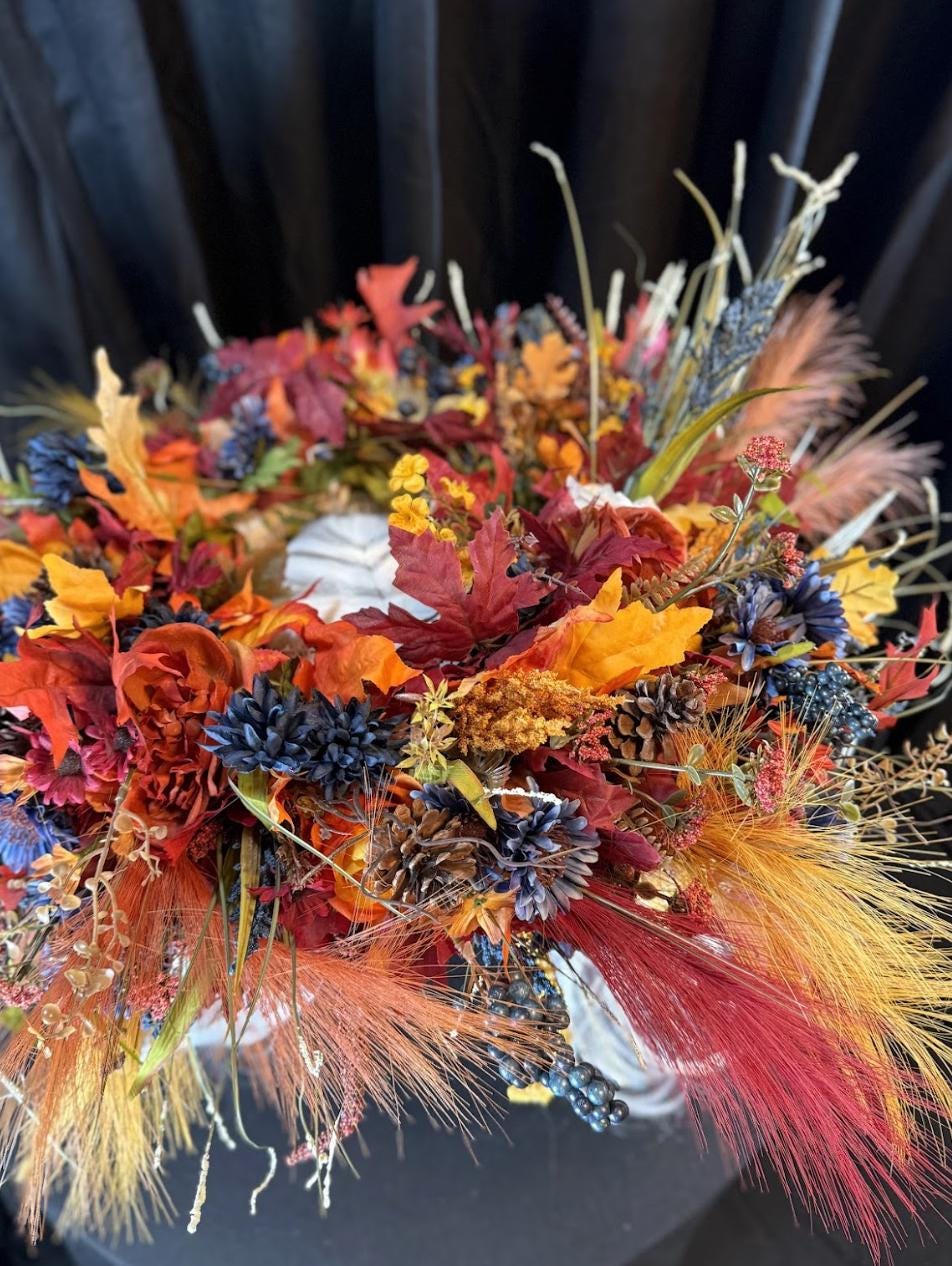 Autumn's Reign Halo Crown, Fall Floral Halo, Seraphim Halo Crown, Harvest Crown, Fairy Crown, Ren Faire Costume, Photoshoot Prop