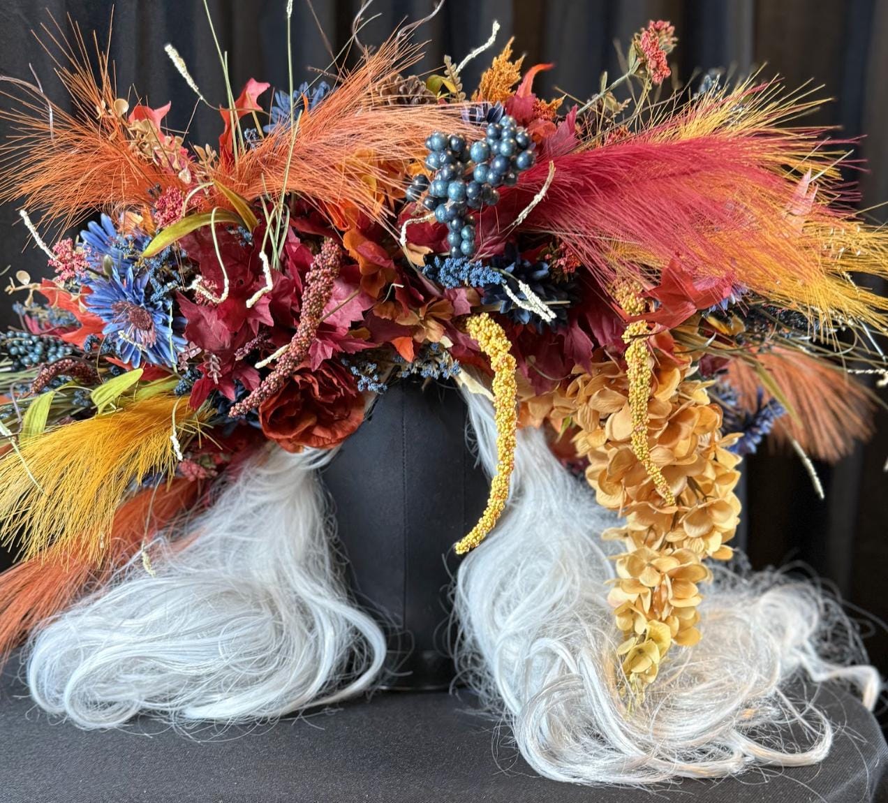 Autumn's Reign Halo Crown, Fall Floral Halo, Seraphim Halo Crown, Harvest Crown, Fairy Crown, Ren Faire Costume, Photoshoot Prop