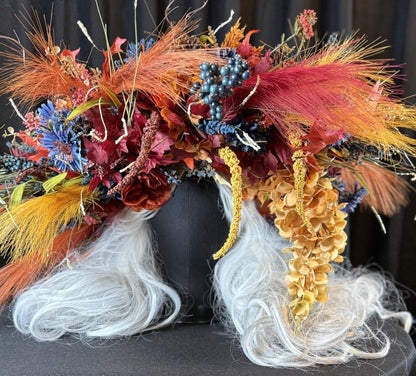 Autumn's Reign Halo Crown, Fall Floral Halo, Seraphim Halo Crown, Harvest Crown, Fairy Crown, Ren Faire Costume, Photoshoot Prop