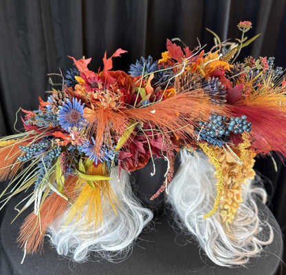 Autumn's Reign Halo Crown, Fall Floral Halo, Seraphim Halo Crown, Harvest Crown, Fairy Crown, Ren Faire Costume, Photoshoot Prop