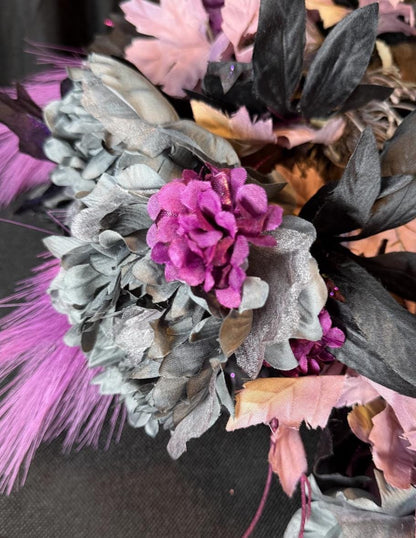 Midnight Coven Seraphim Halo, Black Floral Halo Crown, Witch Crown, Gothic Halo Headpiece, Fairy Crown, Ren Faire Costume, Photoshoot Prop