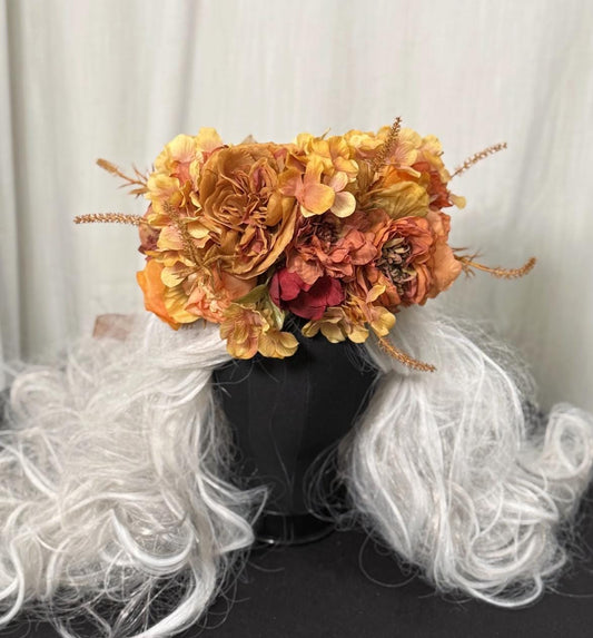 Autumn Ember Floral Garland | Flower Tiara, Flower Crown, Elven Princess Headpiece, Fairy-core, Ren Faire, Special Occasion Photoshoot
