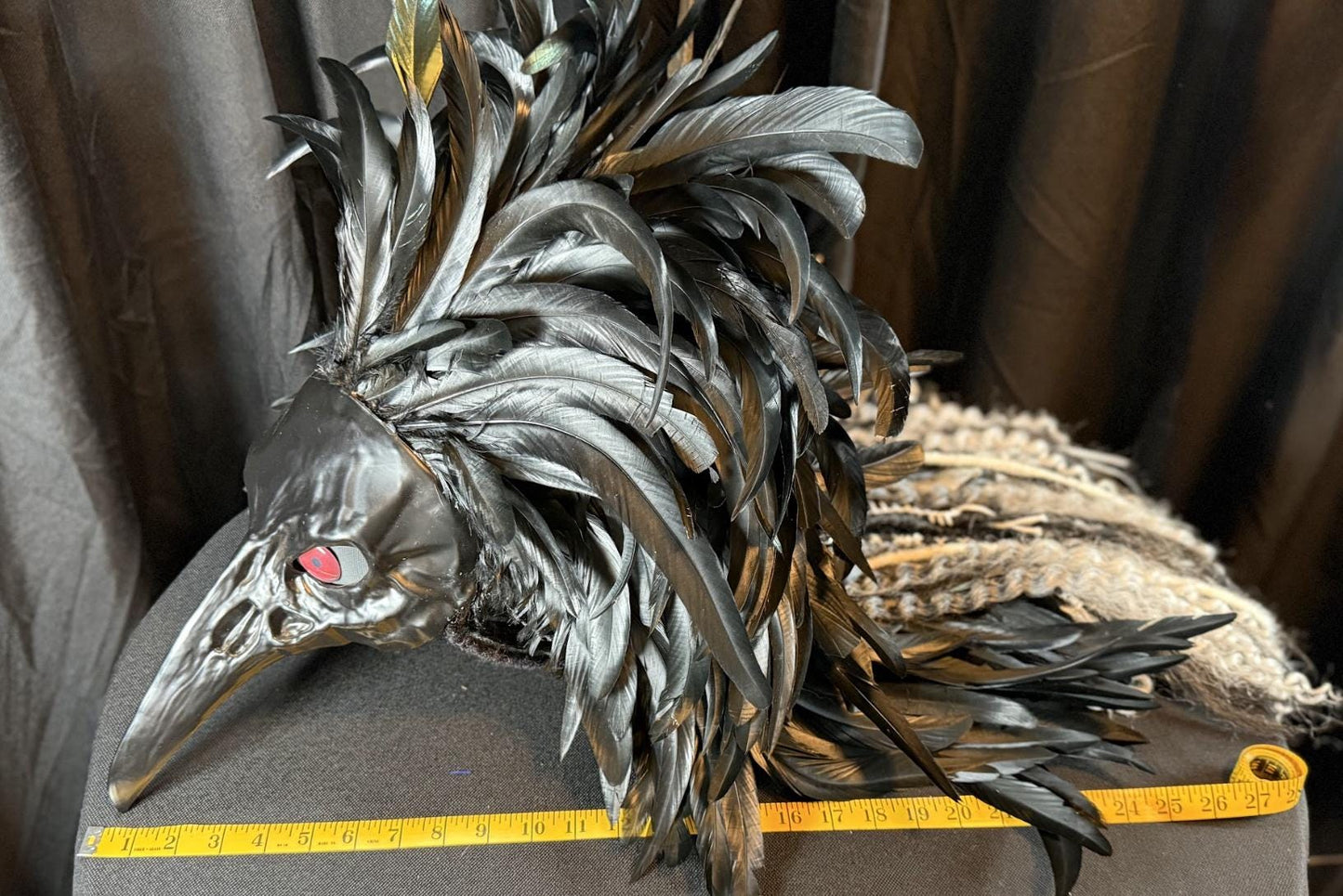 Raven Warrior Fascinator, Raven Skull Crown, Feather Headdress, LARP Headpiece, Dark Fantasy Crown, Cosplay Headpiece, Ren Faire Costume