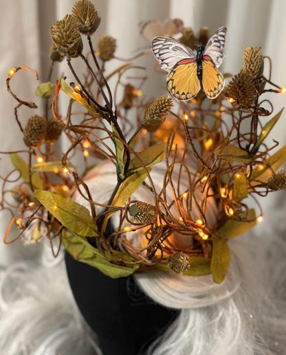 Thistlelight Crown Fascinator, Light Up Woodland Crown, Fairy Crown, Elven Headpiece, Fae Crown, Forest Headpiece, Ren Faire Crown