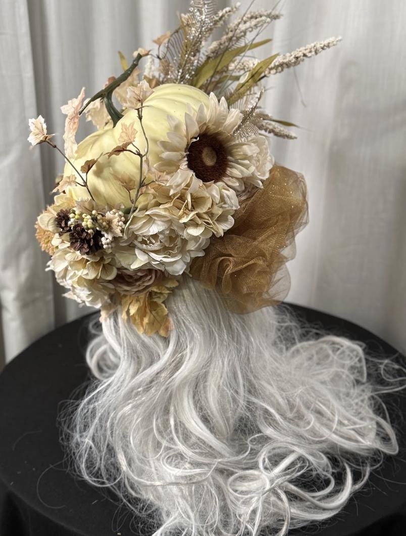 Harvest Moon Queen Fascinator, Pumpkin Crown, Autumn Headdress, Fall Festival Crown, Woodland Queen Headpiece, Ren Faire, Fantasy Photoshoot