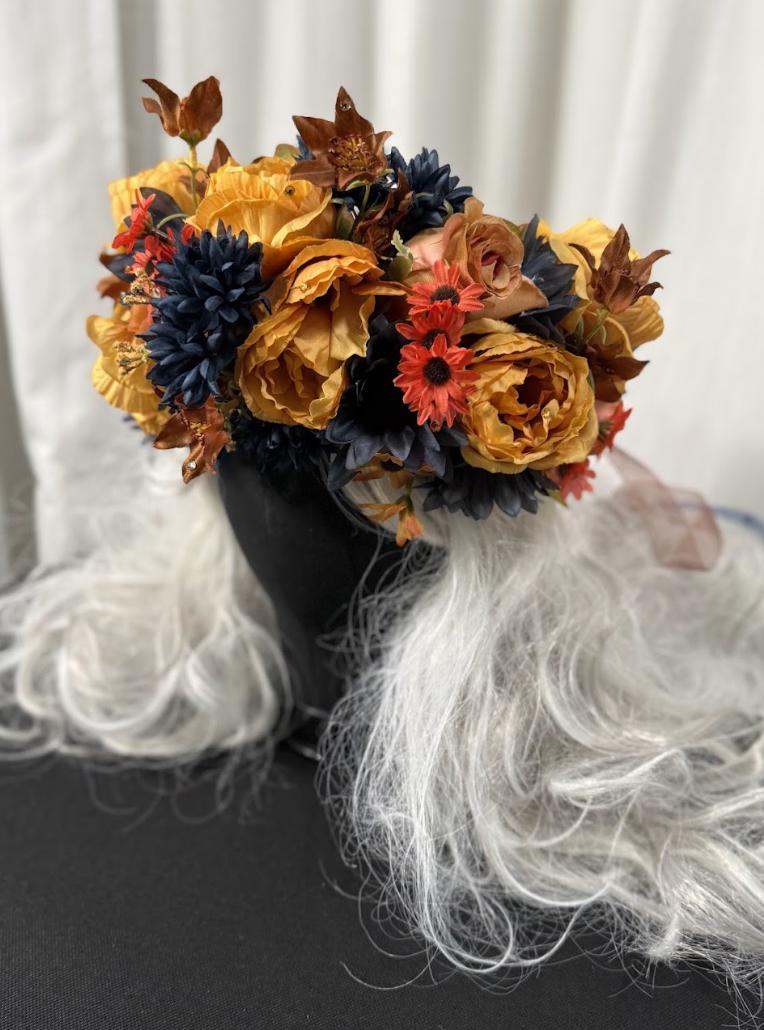 Pumpkin Spice - Hold the Latte Floral Garland | Tiara, Flower Crown, Elven Headpiece, Fairy-core, Ren Faire, Special Occasion Photoshoot