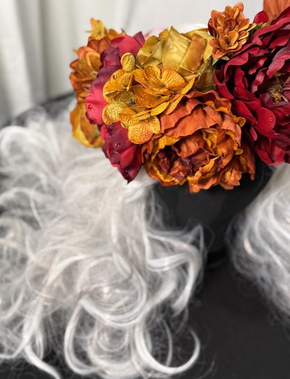 Harvest Ember Floral Garland | Tiara, Flower Crown, Elven Headpiece, Fairy-core, Ren Faire, Special Occasion Photoshoot