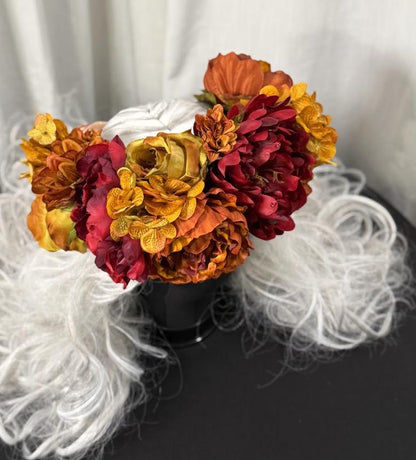 Harvest Ember Floral Garland | Tiara, Flower Crown, Elven Headpiece, Fairy-core, Ren Faire, Special Occasion Photoshoot