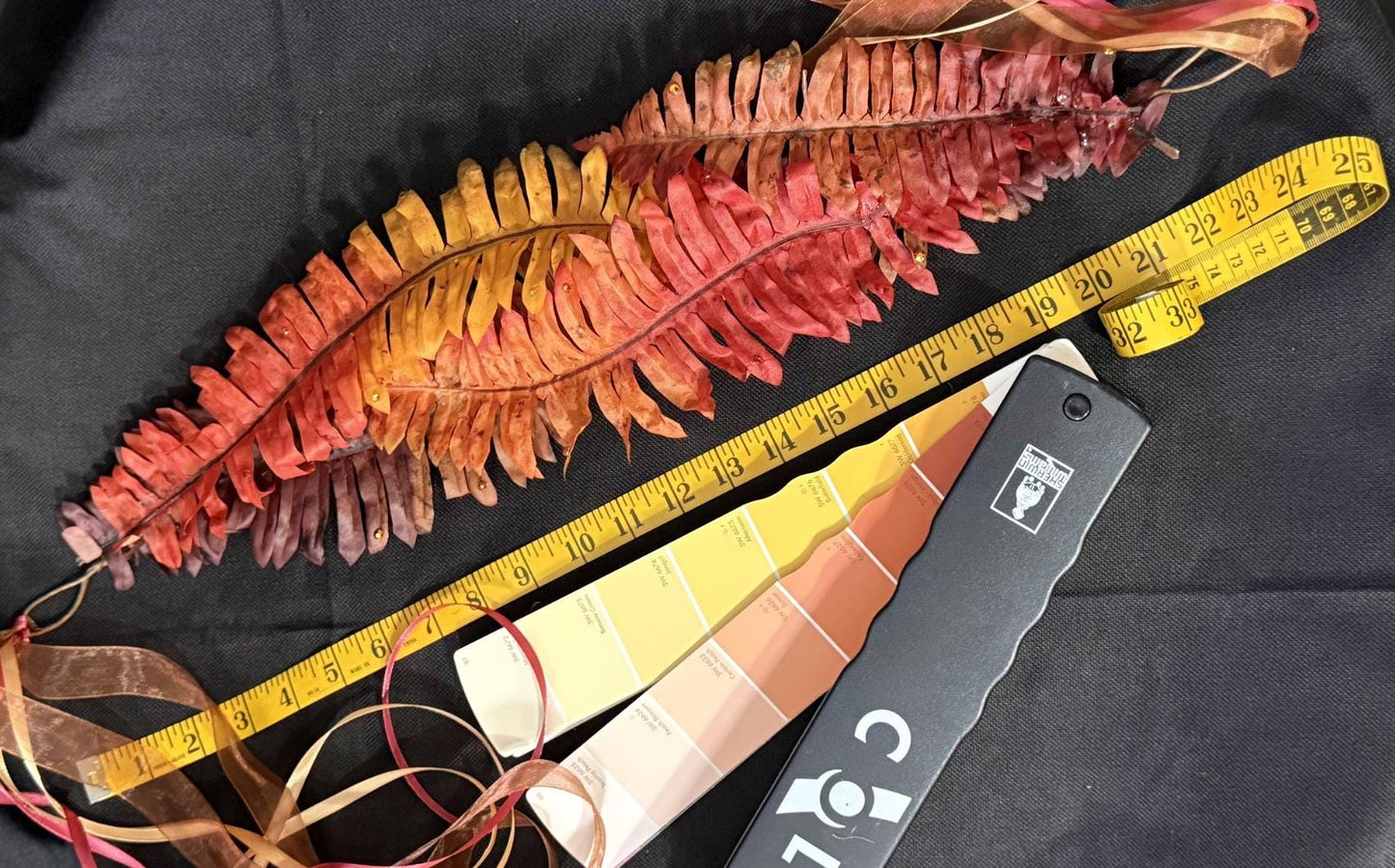 Autumn Flame Fern Garland Headpiece | Tiara, Flower Crown, Elven Headpiece, Fairy-core, Ren Faire, Special Occasion Photoshoot