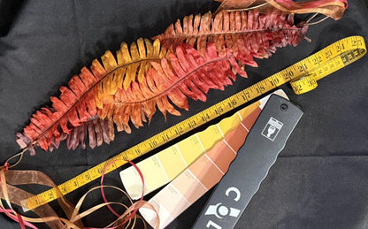 Autumn Flame Fern Garland Headpiece | Tiara, Flower Crown, Elven Headpiece, Fairy-core, Ren Faire, Special Occasion Photoshoot