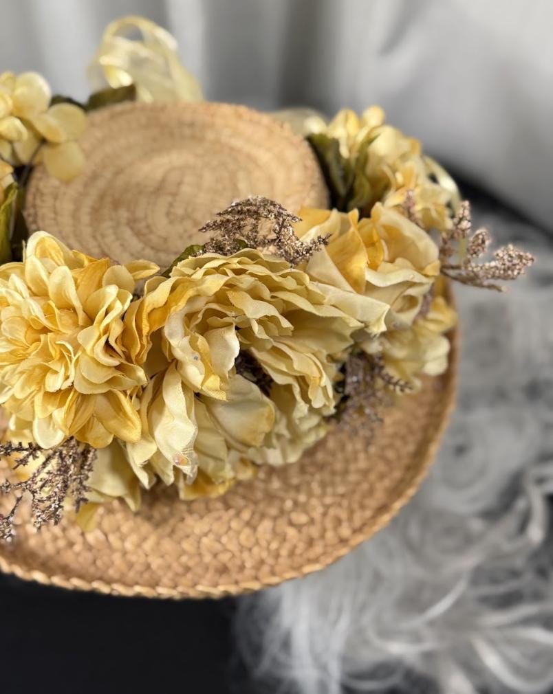 Golden Hour Floral Garland | Tiara, Flower Crown, Elven Headpiece, Fairy-core, Ren Faire, Special Occasion Photoshoot