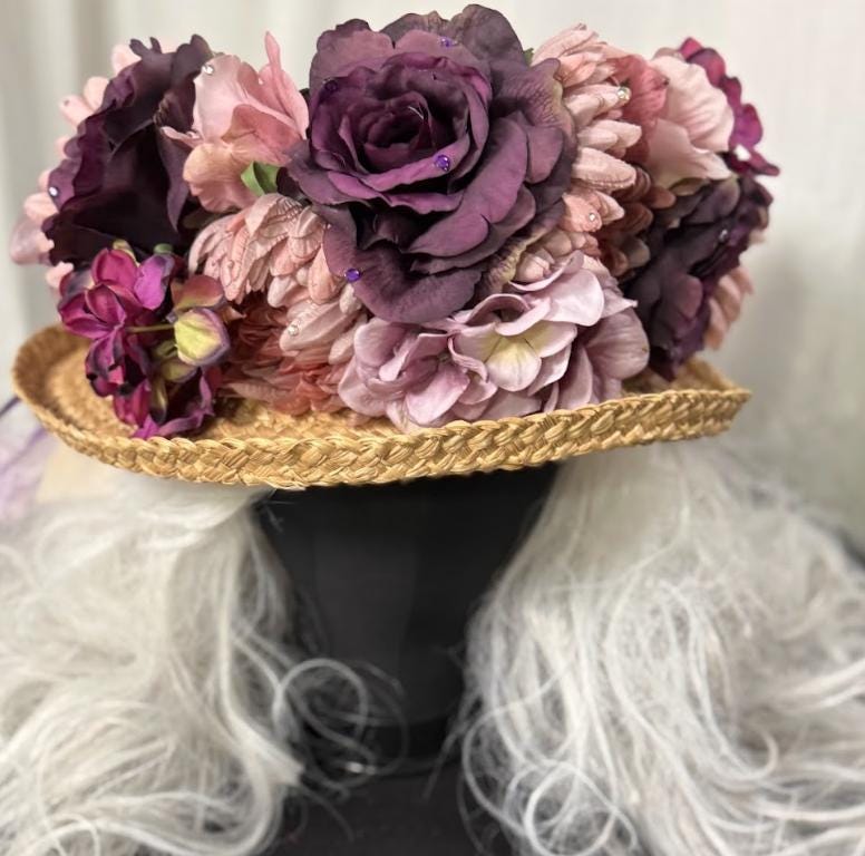 Amethyst Bloom Floral Garland | Tiara, Flower Crown, Elven Headpiece, Fairy-core, Ren Faire, Special Occasion Photoshoot