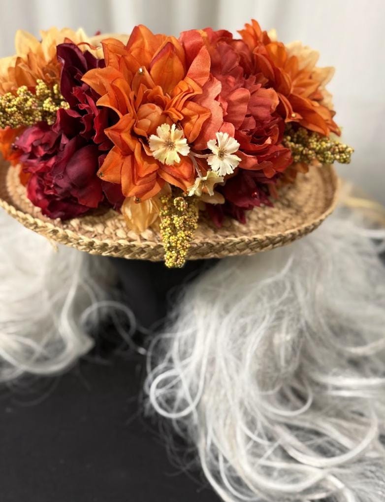Solstice Fire Floral Garland | Tiara, Flower Crown, Elven Headpiece, Fairy-core, Ren Faire, Special Occasion Photoshoot