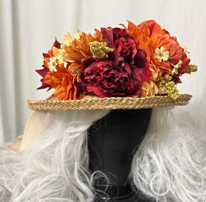 Solstice Fire Floral Garland | Tiara, Flower Crown, Elven Headpiece, Fairy-core, Ren Faire, Special Occasion Photoshoot