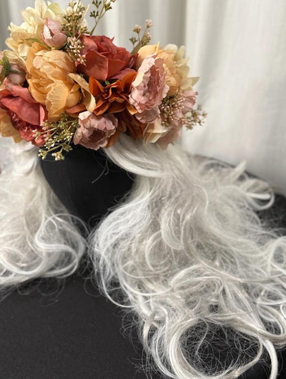 Golden Haze Floral Garland | Tiara, Flower Crown, Elven Headpiece, Fairy-core, Ren Faire, Special Occasion Photoshoot