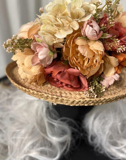 Golden Haze Floral Garland | Tiara, Flower Crown, Elven Headpiece, Fairy-core, Ren Faire, Special Occasion Photoshoot