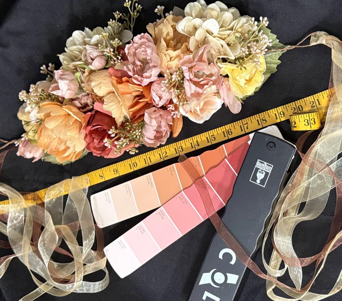 Golden Haze Floral Garland | Tiara, Flower Crown, Elven Headpiece, Fairy-core, Ren Faire, Special Occasion Photoshoot