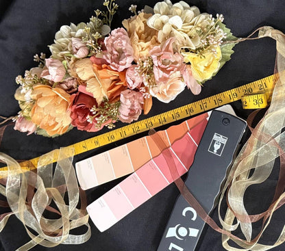Golden Haze Floral Garland | Tiara, Flower Crown, Elven Headpiece, Fairy-core, Ren Faire, Special Occasion Photoshoot