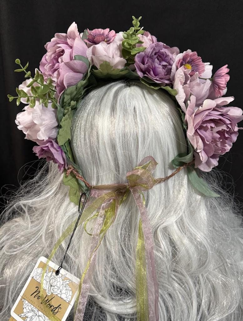 Prince's Dream Floral Garland | Flower Tiara, Flower Crown, Elven Princess Headpiece, Fairy-core, Ren Faire, Special Occasion Photoshoot