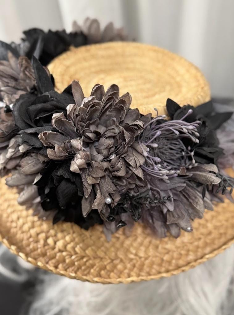 Midnight Thistle Floral Garland | Tiara, Flower Crown, Elven Headpiece, Fairy-core, Ren Faire, Special Occasion Photoshoot