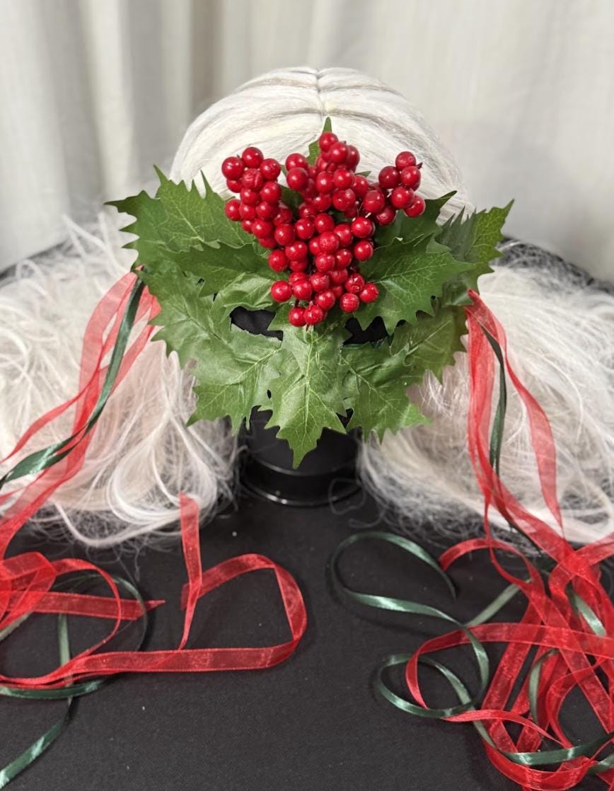Holly Jolly Mask – Christmas Holly Berry Mask – Holiday Masquerade Winter Costume Mask – Festive Woodland Mask