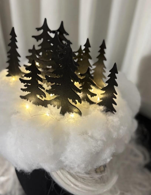 Winterwood Glow Illuminated Fascinator, Light Up Headpiece, LED Winter Crown, Holiday Headpiece, Festival Fascinator, Photoshoot Crown