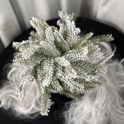 Snowfall Crown Fascinator, Winter Fascinator, Evergreen Crown, Snow Queen Crown, Holiday Headpiece, Forest Headpiece, Photoshoot Fascinator