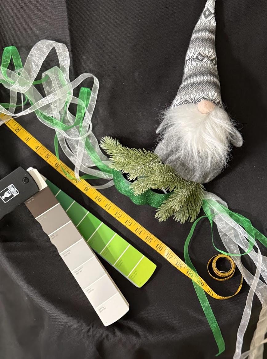 Hanging With My Gnomies Mask – Christmas Gnome Mask Green Glitter Masquerade – Whimsical Holiday Woodland Costume Mask
