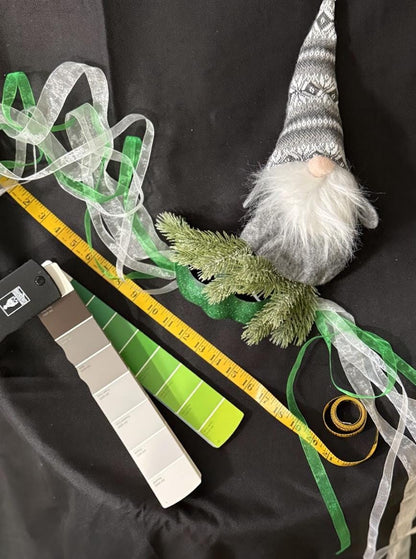 Hanging With My Gnomies Mask – Christmas Gnome Mask Green Glitter Masquerade – Whimsical Holiday Woodland Costume Mask