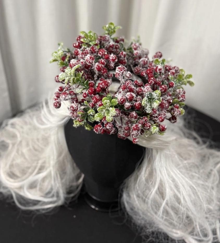 Frostberry Crown Fascinator, Winter Fascinator, Christmas Headpiece, Holiday Headpiece, Berry Crown, Snow Queen Crown, Photoshoot Fascinator