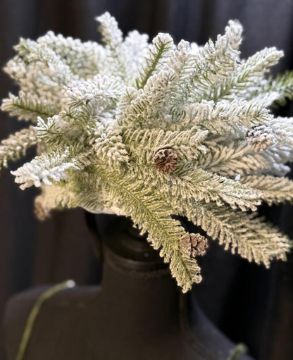 Snowfall Crown Fascinator, Winter Fascinator, Evergreen Crown, Snow Queen Crown, Holiday Headpiece, Forest Headpiece, Photoshoot Fascinator
