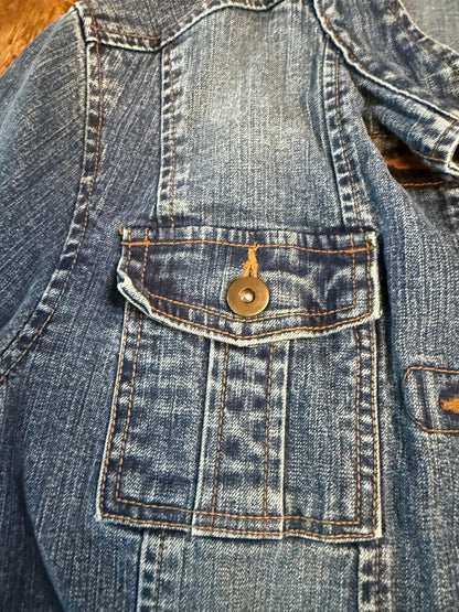 Vintage Denim Jacket L – Belted Women's Jean Jacket Medium Wash – Forever in Blue Jeans Inspo Closet