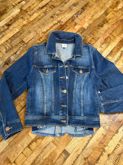 Vintage Denim Jacket L CABI – Belted Women's Jean Jacket Medium Dark Wash – Forever in Blue Jeans Inspo Closet