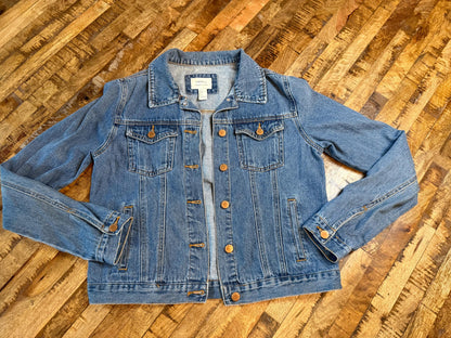 Vintage Denim Jacket S FOREVER21 – Medium Light Wash Women's Jean Jacket – Forever in Blue Jeans Inspo Closet