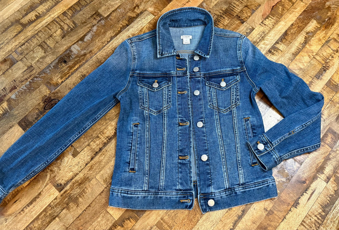 Vintage Denim Jacket XS JCREW – Dark Wash Women's Jean Jacket – Forever in Blue Jeans Inspo Closet