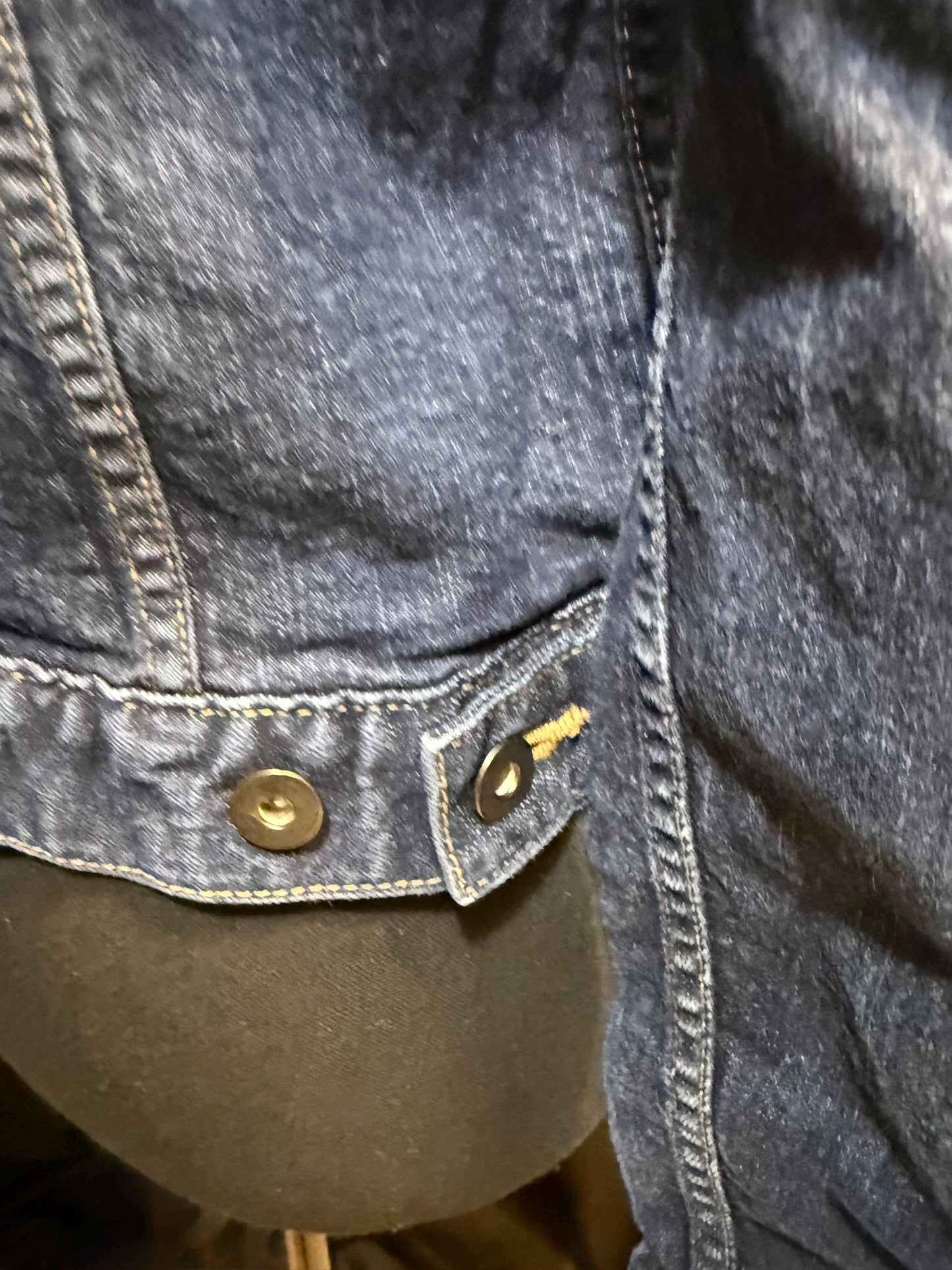 Vintage Denim Jacket S UNIQLO – Dark Wash Women's Jean Jacket – Forever in Blue Jeans Inspo Closet
